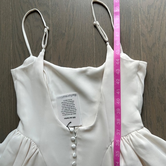 Reformation BONIE Fior Di Latte Ivory White Wedding Dress - Size 6 - with tags - Picture 9 of 9